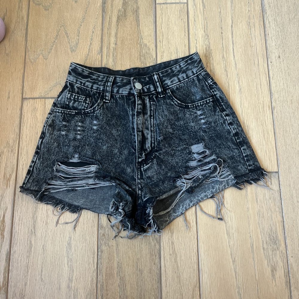 high waisted jean shorts